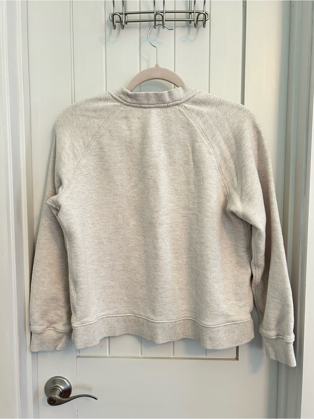 Jenni Kayne Heather Oatmeal Cream Crewneck Saturday Sweatshirt Medium - Picture 5 of 9
